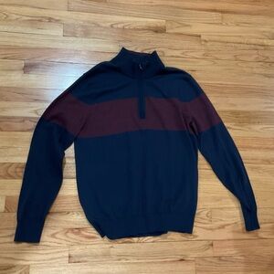 Banana Republic Men's Zip-Up Sweater in Navy and Maroon